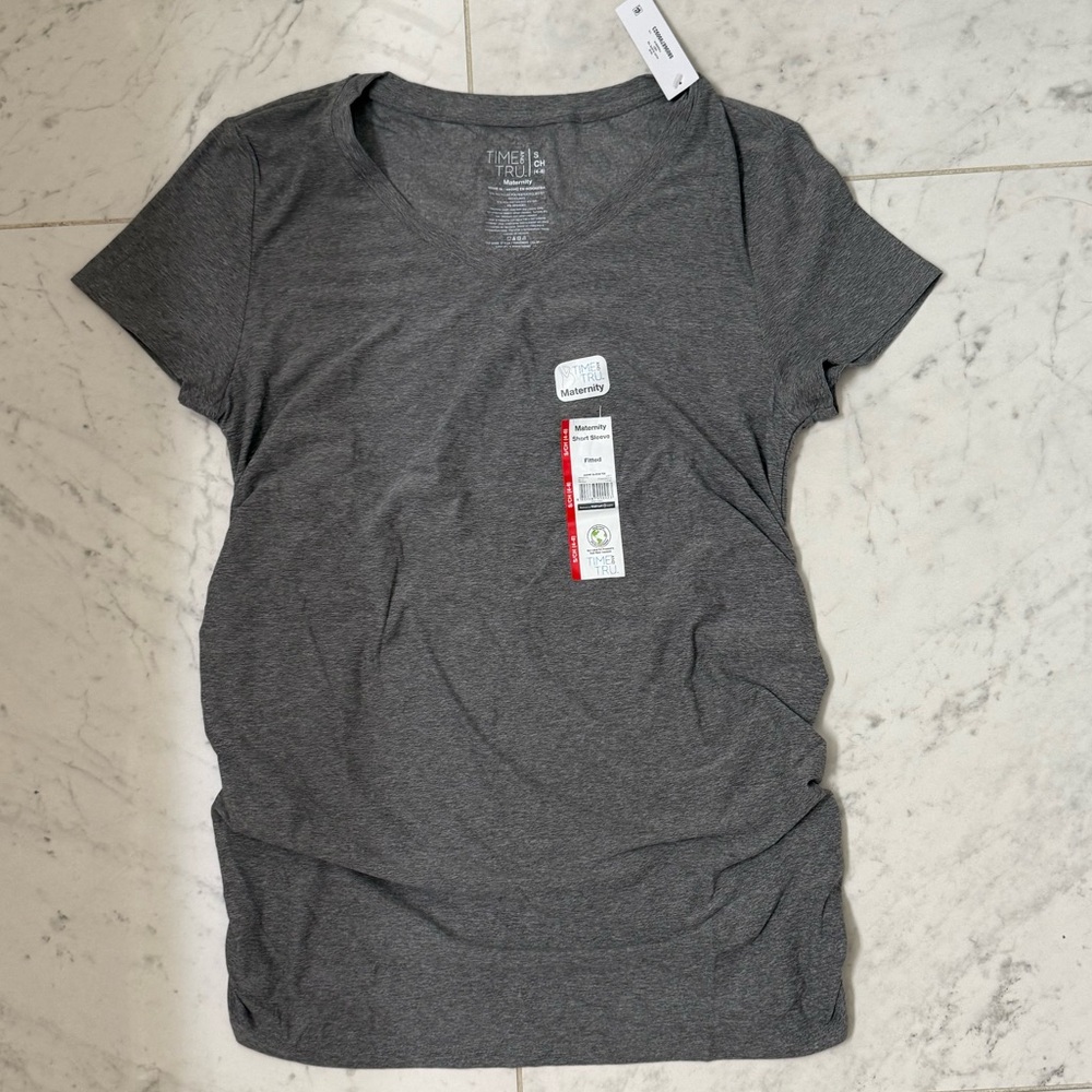 NWT Size Small maternity Time and True Gray Women's T-Shirt